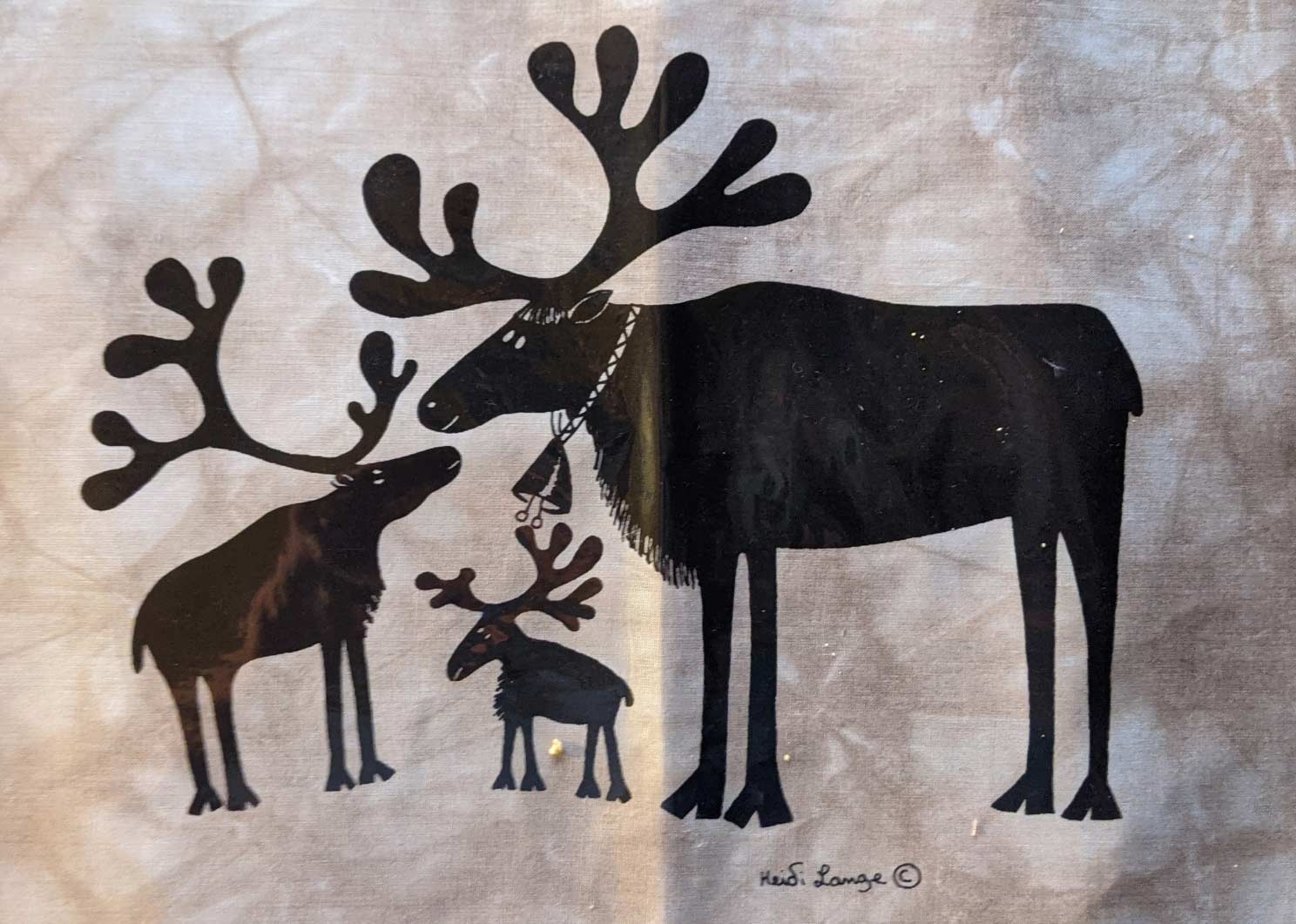 Heidi Lange Moose 77 - Mother Moose with Bell and 2 Children - Renar ...